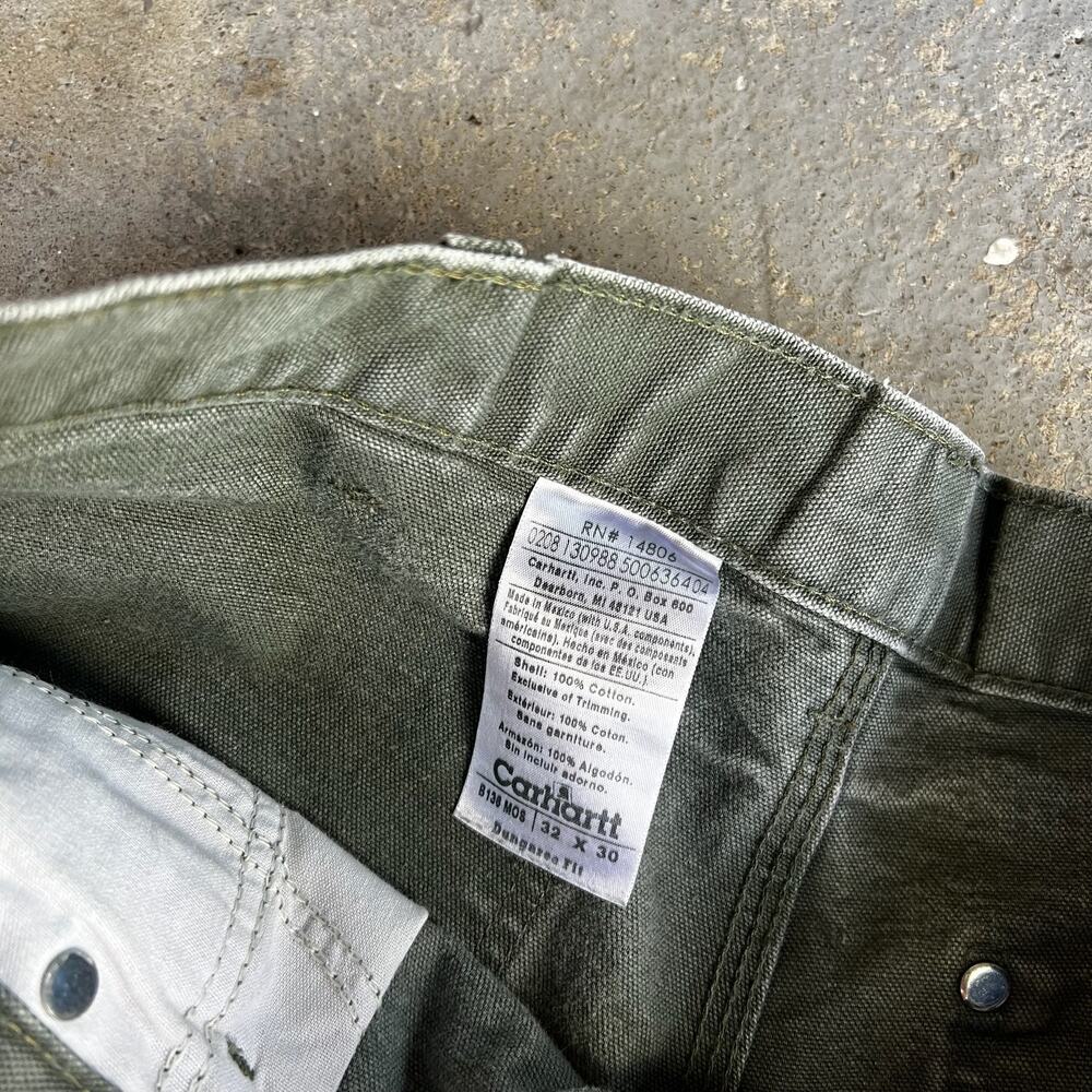 Carhartt green double knee work wear carpenter shorts - Picture 4 of 4